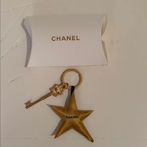 CHANEL Key Chain w/ Key & Star Charm New! Great Gift